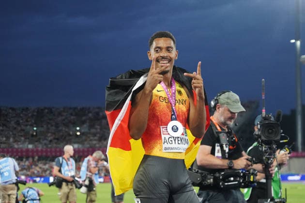 Birmingham , Leichtathletik, Athletics, Track and Field, EAA, Leichtathletik EM Birmingham 2026 European Championships birmingham 2026 , 10.08-17.08.2026, Alexander Stadium Birmingham, Grossbritannien , 400m Hürden Männer, 400m Hurdle Men Finale , Emil Agyekum Deutschland, Germany GER Copyright Gladys Chai von der Laage *** Birmingham, Track and Field, Athletics, EAA, 2026 European Athletics Championships in Birmingham, August 10–17, 2026, Alexander Stadium, Birmingham, Great Britain, Men’s 400m Hurdles, Men’s 400m Hurdles Final, Emil Agyekum, Germany (GER) Copyright Gladys Chai von der Laage