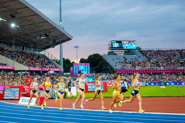 BIRMINGHAM, GREAT BRITAIN - AUGUST 14, 2026 : Lisa MERKEL (GER Germany) competing in the 10000m during the European Athletics Championships at Alexander Stadium on August 14, 2026 in Birmingham, Great Britain. Great Britain Copyright: xLeahxKohringx