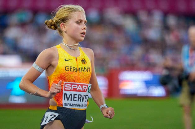BIRMINGHAM, GREAT BRITAIN - AUGUST 14, 2026 : Lisa MERKEL (GER Germany) competing in the 10000m during the European Athletics Championships at Alexander Stadium on August 14, 2026 in Birmingham, Great Britain. Great Britain Copyright: xLeahxKohringx