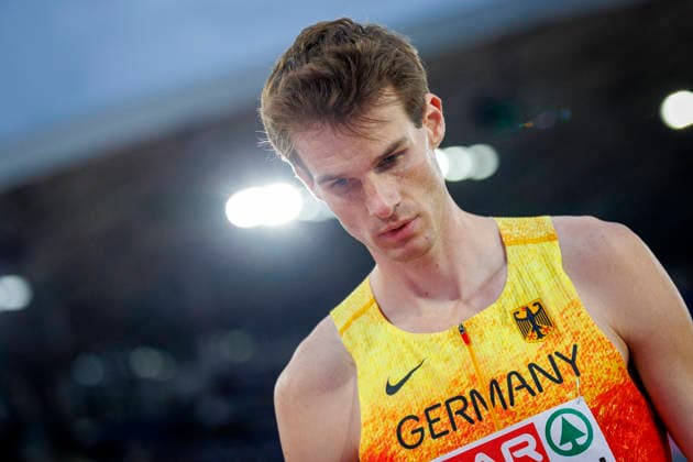 BIRMINGHAM, GREAT BRITAIN - AUGUST 14, 2026: Falk WENDRICH (GER Germany) competing in the high jump final during the European Athletics Championships at Alexander Stadium on August 14, 2026 in Birmingham, Great Britain. Great Britain Copyright: xAxelxKohringx