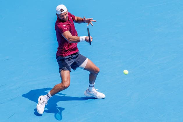 August 14, 2026, Mason, Ohio, U.S: Grigor Dimitrov (BUL) hits a forehand shot during FridayÃ¢â‚¬â ¢s first round of the Cincinnati Open at the Lindner Family Tennis Center , Mason, Oh. Mason U.S - ZUMAs304 20260814_zaf_s304_041 Copyright: xScottxStuartx