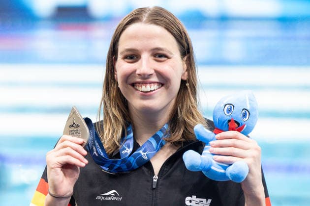 European Aquatics Championships Swimming Day 5 Angelina Kohler during European Aquatics Championships Swimming Day 5 in Paris, France, on August 14, 2026 Paris France  Copyright: xFotoxOlimpikx originalFilename:jastrzebowski-european260814_nply7.jpg