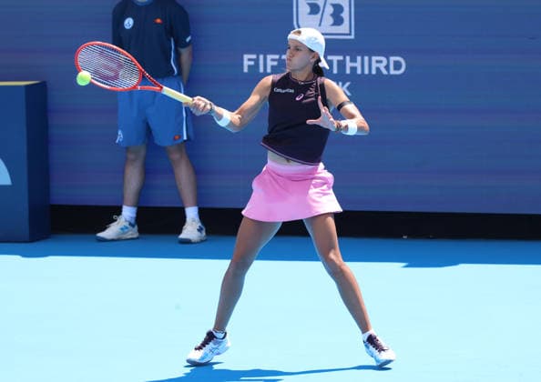 August 14, 2026, Mason, Ohio, USA: EMILIANA ARANGO of Colombia during the match against V. Williams of USA in the first round of tennis tournament WTA, Tennis Damen 1000 Cincinnati Open in Mason, USA. Arango won 6:2, 6:2. Mason USA - ZUMAc278 20260814_zsp_c278_010 Copyright: xMarcinxCholewinskix
