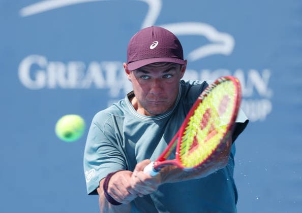 August 14, 2026, Mason, Ohio, USA: KAMIL MAJCHRZAK of Poland during the match against C. O Connell of Australia in the first round of tennis tournament ATP, Tennis Herren 1000 Cincinnati Open in Mason, USA. Majchrzak lost 4:6, 6:7 Mason USA - ZUMAc278 20260814_zsp_c278_028 Copyright: xMarcinxCholewinskix