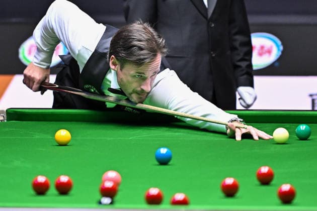TAIYUAN, CHINA - AUGUST 14: David Gilbert of England plays a shot in the Quarterfinal match against Zhou Yuelong of China on day 7 of the 2026 World Snooker Tour China Open at Taiyuan Binhe Sports Center on August 14, 2026 in Taiyuan, Shanxi Province of China.  Copyright: xChinaxNewsxServicex 111659983888