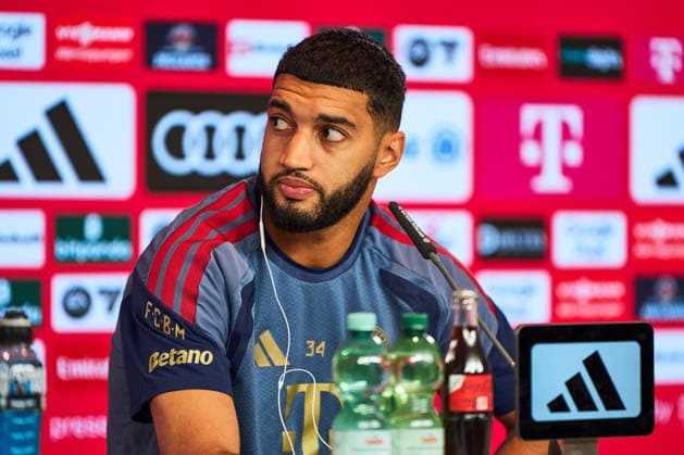Fußball 1. Bundesliga Vorstellung von Ismael Saibari beim FC Bayern München am 14.08.2026 auf dem Trainingsgelände an der Säbener Straße in München Ismael Saibari ( München ) Photo by FC Bayern via REVIERFOTO Vorstellung von Ismael Saibari beim FC Bayern München *** Soccer, Bundesliga 1: Ismael Saibari s introduction at FC Bayern Munich on August 14, 2026, at the training facility on Säbener Straße in Munich. Ismael Saibari, Munich. Photo by FC Bayern via REVIERFOTO. Ismael Saibari s introduction at FC Bayern Munich