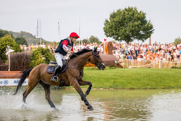 260815 Daniel Dunst of Austria with horse Chevalier compete in the Eventing Cross-Country during day 5 of the 2026 FEI World Championships on August 15, 2026 in Aachen. Photo: Emma Wallskog BILDBYRAN kod EW EW0685 ridsport equestrian rid-vm 2026 2026 fei world championships bbeng ridsport-vm fälttävlan eventing terrängritt terräng *** August 15, 2026: Daniel Dunst of Austria, riding Chevalier, competes in the Eventing Cross Country on Day 5 of the 2026 FEI World Championships on August 15, 2026 in Aachen. Photo by Emma Wallskog. BILDBYRAN code EW EW0685 equestrian sports riding 2026 World Championships 2026 FEI World Championships bbeng equestrian sports World Championships eventing cross-country  Copyright: EMMAxWALLSKOG BB260815EW001