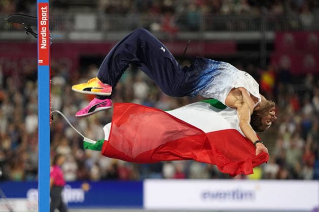 Birmingham , Leichtathletik, Athletics, Track and Field, EAA, Leichtathletik EM Birmingham 2026 European Championships birmingham 2026 , 10.08-17.08.2026, Alexander Stadium Birmingham, Grossbritannien , Hochsprung Finale Gianmarco Tamberi , Italien Italy, Salto Copyright Gladys Chai von der Laage *** Birmingham, Track and Field, Athletics, EAA, 2026 European Athletics Championships in Birmingham, August 10–17, 2026, Alexander Stadium, Birmingham, United Kingdom, High Jump Final: Gianmarco Tamberi, Italy, Jump. Copyright Gladys Chai von der Laage