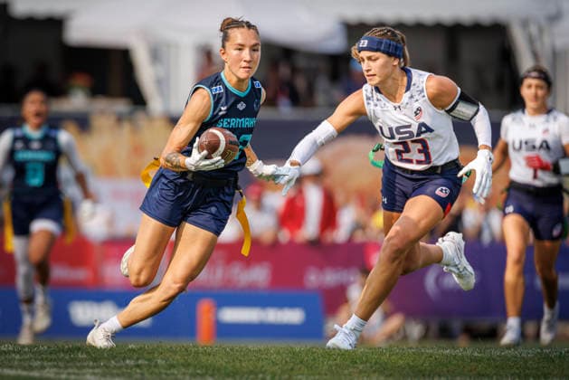 IFAF Flag Football World Cup in Düsseldorf, Women’s, Germany v USA