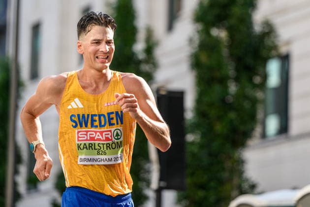 260815 Perseus Karlström of Sweden competes in men s marathon race walk during day 6 of the 2026 European Athletics Championships on August 15, 2026 in Birmingham. Photo: Maxim Thore BILDBYRAN kod MT MT1071 friidrott athletics friidrett friidrotts-em em friidretts-em 2026 european athletics championships day 6 bbeng sweden sverige kappgang race walk gang *** August 15, 2026: Perseus Karlström of Sweden competes in the men’s marathon race walk on Day 6 of the 2026 European Athletics Championships on August 15, 2026 in Birmingham. Photo by Maxim Thore. BILDBYRAN code MT MT1071 track and field athletics friidrett friidrotts em em friidretts em 2026 European Athletics Championships Day 6 BBENG Sweden race walk  Copyright: MAXIMxTHORE BB260815MT003