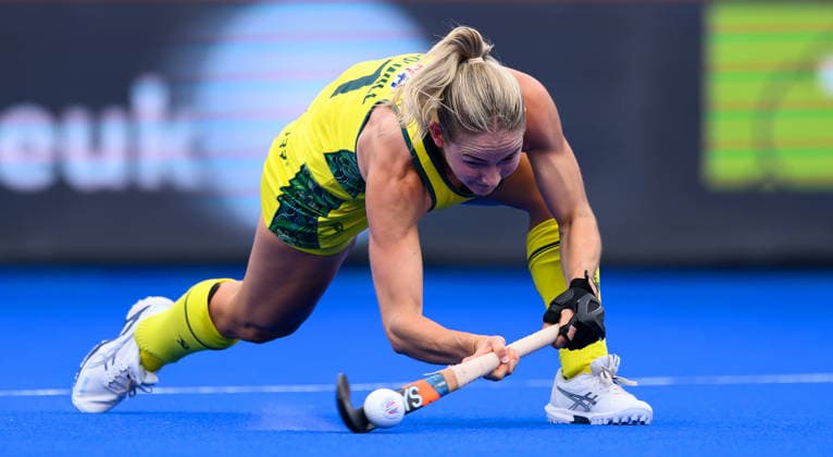 Hockey World Cup Day One Claire Colwill of Australia Women (Hockeyroos) scores her second goal during the Pool A match between Australia and Japan in the 2026 Women™s FIH Hockey World Cup at Wagener Stadium, Amstelveen 15 08 2026 UK Newspapers OUT Copyright: xGraemexWilcocksonx FIL-23774-0013