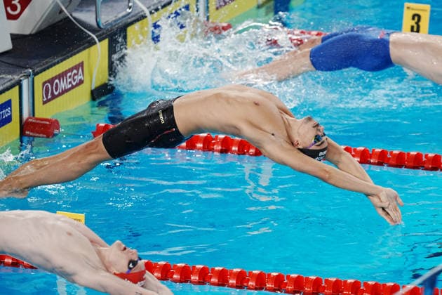 Daniele del Signore from Italy at the Swimming European Aquatics Championships Paris 2026, Paris, August 15, 2026 .  Copyright: xGianxMattiaxD Alberto LaPressex