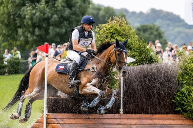 260815 Pavel Bezina of Czech Republic with horse Turin compete in the Eventing Cross-Country during day 5 of the 2026 FEI World Championships on August 15, 2026 in Aachen. Photo: Emma Wallskog BILDBYRAN kod EW EW0685 ridsport equestrian rid-vm 2026 2026 fei world championships bbeng ridsport-vm fälttävlan eventing terrängritt terräng *** August 15, 2026: Pavel Bezina of the Czech Republic, riding Turin, competes in the Eventing Cross Country on Day 5 of the 2026 FEI World Championships on August 15, 2026 in Aachen. Photo by Emma Wallskog, BILDBYRAN, code EW EW0685. equestrian sports, riding, 2026 World Championships, 2026 FEI World Championships, BBENG, equestrian sports, World Championships, eventing, cross-country  Copyright: EMMAxWALLSKOG BB260815EW051