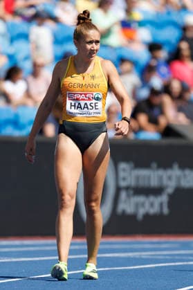 BIRMINGHAM, GREAT BRITAIN - AUGUST 15, 2026: 4x100m women, qualification, Rebekka HAASE (GER Germany) competing during the European Athletics Championships at Alexander Stadium on August 15, 2026 in Birmingham, Great Britain. Great Britain Copyright: xAxelxKohringx