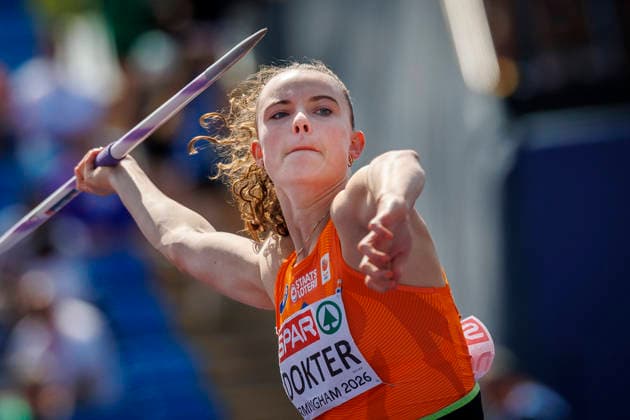 BIRMINGHAM, GREAT BRITAIN - AUGUST 15, 2026: Sofie DOKTER (NED Netherlands) competing in the javelin throw of the heptathlon during the European Athletics Championships at Alexander Stadium on August 15, 2026 in Birmingham, Great Britain. Great Britain Copyright: xAxelxKohringx
