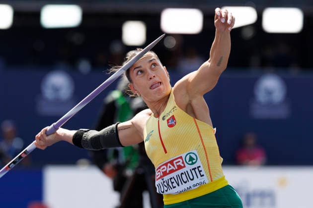 BIRMINGHAM, GREAT BRITAIN - AUGUST 15, 2026: Beatrice JUäKEVICIUTE (LTU Lithuania) competing in the javelin throw of the heptathlon during the European Athletics Championships at Alexander Stadium on August 15, 2026 in Birmingham, Great Britain. Great Britain Copyright: xAxelxKohringx