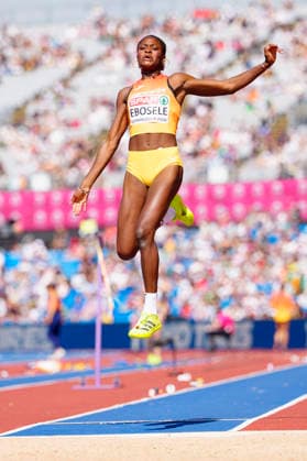 BIRMINGHAM, GREAT BRITAIN - AUGUST 15, 2026 : Tessy EBOSELE (ESP Spain) competing in the long jump qualification during the European Athletics Championships at Alexander Stadium on August 15, 2026 in Birmingham, Great Britain. Great Britain Copyright: xLeahxKohringx