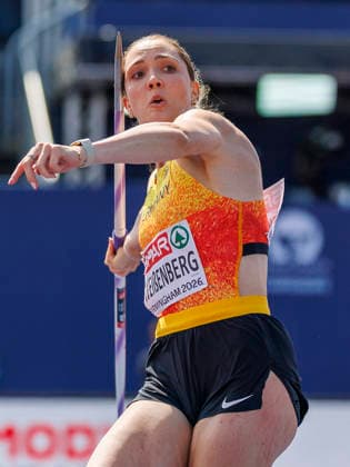 BIRMINGHAM, GREAT BRITAIN - AUGUST 15, 2026: Sophie WEIßENBERG (GER Germany) competing in the javelin throw of the heptathlon during the European Athletics Championships at Alexander Stadium on August 15, 2026 in Birmingham, Great Britain. Great Britain Copyright: xAxelxKohringx