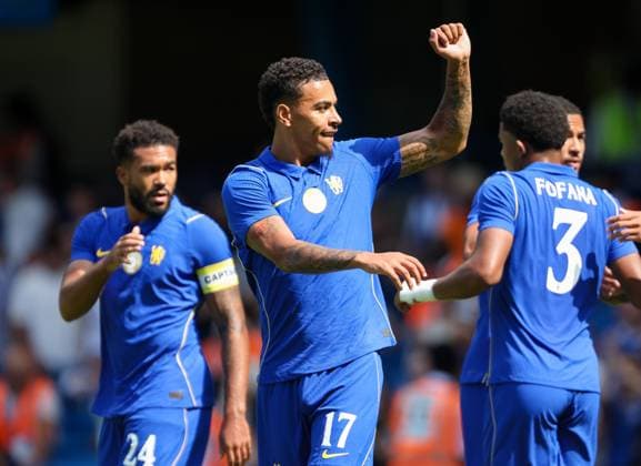 Morgan Rogers of Chelsea celebrates scoring his team s first goal of the match Chelsea v Real Sociedad, Pre Season Friendly, Football, Stamford Bridge, London, UK, 15 08 2026, England - 15 Aug 2026London Stamford Bridge England United Kingdom  Copyright: xHanc WiredxPhotos Shutterstockx 17084257ab