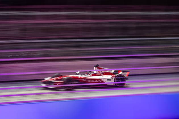 2026 FORMULA E LONDON ePRIX 23 NATO Norman (fra), Nissan Formula E Team, Nissan e-4ORCE 05, action during the London ePrix, 16th and 17th round of the 2025-26 ABB FIA Formula E World Championship, WM, Weltmeisterschaft on the ExCel London Circuit from August 14 to 16, 2026 in London, United Kingdom - LondonUnited Kingdom  Copyright: xDamienxDoumerguex