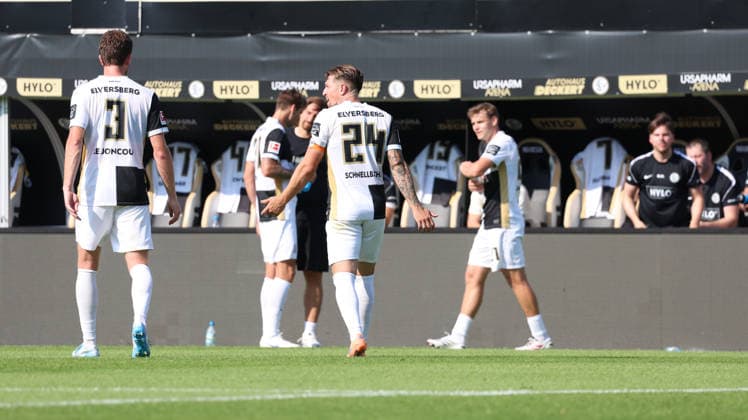 15.08.2026, xrekx, Fussball Testspiel, SV Elversberg - FC Lorient v.l. Luca Schnellbacher (SV 07 Elversberg) erzielt das Tor, Treffer, scores the goal zum 3:1 (DFL DFB REGULATIONS PROHIBIT ANY USE OF PHOTOGRAPHS as IMAGE SEQUENCES and or QUASI-VIDEO) Elversberg *** August 15, 2026, xrekx, Soccer Friendly Match, SV Elversberg vs. FC Lorient – Luca Schnellbacher of SV 07 Elversberg scores the goal, goal, scores the goal to make it 3–1. DFL and DFB regulations prohibit any use of photographs as image sequences and or quasi-video. Elversberg