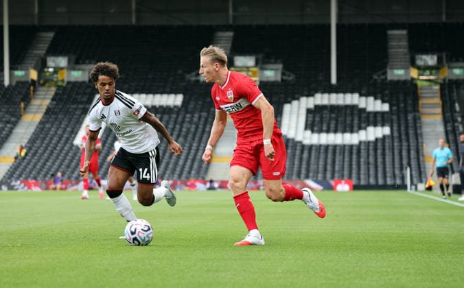 15.08.26 Fulham FC - VfB Stuttgart England, London, 15.08.2026, Fussball, Bundesliga, Saison 2026 2027, Testspiel, Fulham FC - VfB Stuttgart: Chris Führich (VfB Stuttgart). *** August 15, 2026: Fulham FC vs. VfB Stuttgart, England, London, August 15, 2026, Soccer, Bundesliga, 2026–2027 Season, Friendly Match, Fulham FC vs. VfB Stuttgart, Chris Führich, VfB Stuttgart