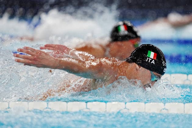 Alberto Razzetti from Italy at the Swimming European Aquatics Championships Paris 2026, Paris, August 15, 2026 .  Copyright: xGianxMattiaxD Alberto LaPressex