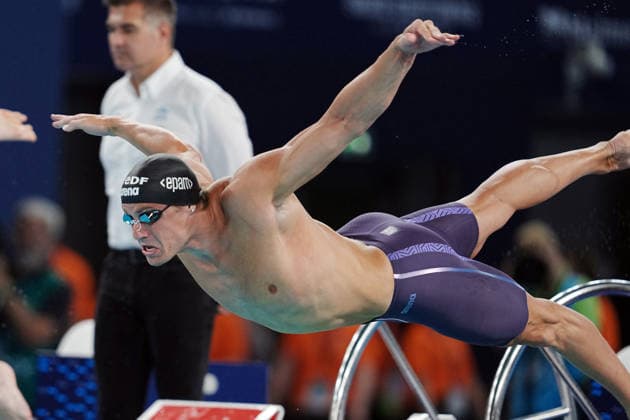 NicolÃ² Martinenghi from Italy at the Swimming European Aquatics Championships Paris 2026, Paris, August 15, 2026 .  Copyright: xGianxMattiaxD Alberto LaPressex