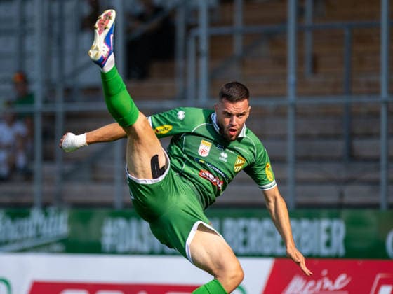 SOCCER - BL, A.Lustenau vs WAC LUSTENAU,AUSTRIA,15.AUG.26 - SOCCER - ADMIRAL Bundesliga, SC Austria Lustenau vs Wolfsberger AC. Image shows the rejoicing of Antonio Verinac (A.Lustenau).  GEPAxpictures xOliverxLerch