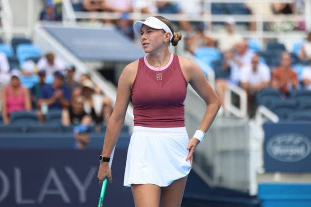 MASON, OHIO - AUGUST 15: Amanda Anisimova of United States is seen during day five of the Cincinnati Open at the Lindner Family Tennis Center on August 15, 2026 in Mason, Ohio.  Copyright: xShainaxBenhiyoun SPPx Sportspressphoto_SPR207110
