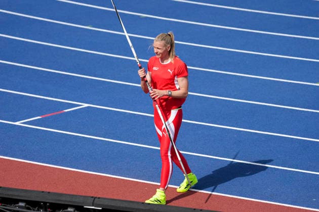 ATHLETICS - European Athletics Championships BIRMINGHAM,ENGLAND,15.AUG.26 - ATHLETICS - European Athletics Championships, javelin throw, women. Image shows Verena Mayr (AUT).  GEPAxpictures xRanjithxKumar