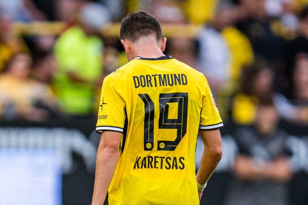 Testspiel, Bundesliga Serie A, Borussia Dortmund vs. AS Rom, 15.08.2026 im Signal Iduna Park Konstantinos Karetsas *** Friendly Match, Bundesliga Serie A, Borussia Dortmund vs. AS Roma, August 15, 2026, at Signal Iduna Park, Konstantinos Karetsas Copyright: xBahhoxKarax