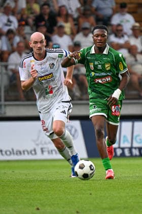 SOCCER - BL, A.Lustenau vs WAC LUSTENAU,AUSTRIA,15.AUG.26 - SOCCER - ADMIRAL Bundesliga, SC Austria Lustenau vs Wolfsberger AC. Image shows Nicolas Wimmer (WAC) and Lord Afrifa (A.Lustenau).  GEPAxpictures xOliverxLerch