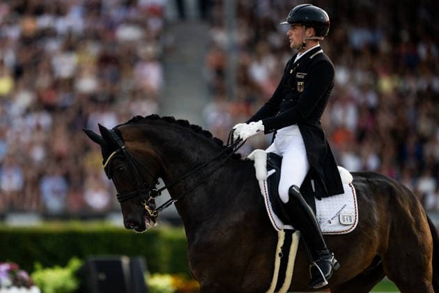 260815 Frederic Wandres of Germany with horse Bluetooth compete in the Dressage Grand Prix Freestyle during day 5 of the 2026 FEI World Championships on August 15, 2026 in Aachen. Photo: Emma Wallskog BILDBYRAN kod EW EW0684 ridsport equestrian rid-vm 2026 2026 fei world championships bbeng ridsport-vm dressage dressyr kur *** August 15, 2026: Frederic Wandres of Germany, riding Bluetooth, competes in the Dressage Grand Prix Freestyle on Day 5 of the 2026 FEI World Championships on August 15, 2026 in Aachen. Photo by Emma Wallskog, BILDBYRAN, code EW EW0684. equestrian sports, 2026 World Championships, 2026 FEI World Championships, BBENG, equestrian sports, World Championships, dressage, freestyle routine  Copyright: EMMAxWALLSKOG BB260815EW110