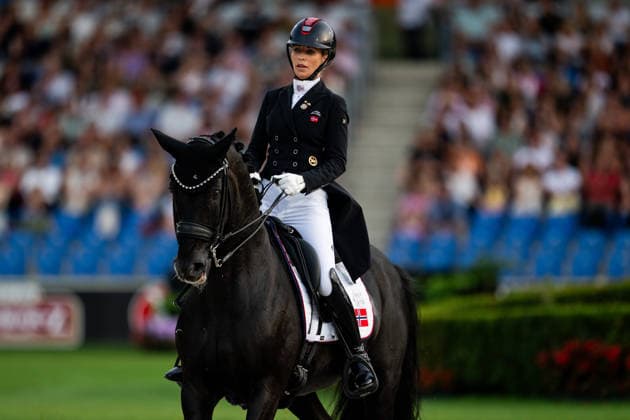 260815 Isabel Freese of Norway with horse Total Hope compete in the Dressage Grand Prix Freestyle during day 5 of the 2026 FEI World Championships on August 15, 2026 in Aachen. Photo: Emma Wallskog BILDBYRAN kod EW EW0684 ridsport equestrian rid-vm 2026 2026 fei world championships bbeng ridsport-vm dressage dressyr kur *** August 15, 2026: Isabel Freese of Norway, riding Total Hope, competes in the Dressage Grand Prix Freestyle on Day 5 of the 2026 FEI World Championships on August 15, 2026 in Aachen. Photo by Emma Wallskog. BILDBYRAN code EW EW0684 equestrian sports 2026 World Championships 2026 FEI World Championships BBENG equestrian sports World Championships dressage freestyle routine  Copyright: EMMAxWALLSKOG BB260815EW113
