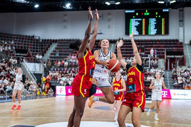 Basketball Ludwigsburg 15.08.2026 DBB Frauen Nationalmannschaft 2026 Testspiel Deutschland (GER) vs Spanien (ESP) Alexandra Wilke (Deutschland, No.03) *** Basketball Ludwigsburg, August 15, 2026; DBB Women s National Team 2026; Friendly Match: Germany (GER) vs. Spain (ESP); Alexandra Wilke, Germany, No. 03