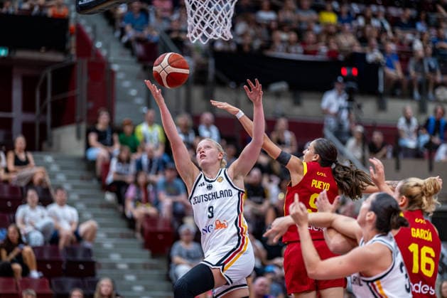 Basketball Ludwigsburg 15.08.2026 DBB Frauen Nationalmannschaft 2026 Testspiel Deutschland (GER) vs Spanien (ESP) Emma Eichmeyer (Deutschland, No.09) *** Basketball Ludwigsburg, August 15, 2026; DBB Women s National Team 2026; Friendly Match: Germany (GER) vs. Spain (ESP); Emma Eichmeyer, Germany, No. 09