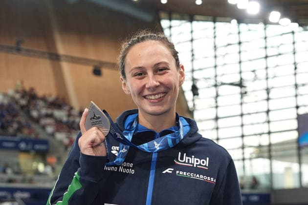 Anita Gastaldi silver medal Women s 200m Individual Medley Final from Italy at the Swimming European Aquatics Championships Paris 2026, Paris, August 15, 2026 .  Copyright: xGianxMattiaxD Alberto LaPressex