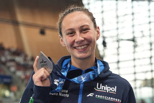 Anita Gastaldi silver medal Women s 200m Individual Medley Final from Italy at the Swimming European Aquatics Championships Paris 2026, Paris, August 15, 2026 .  Copyright: xGianxMattiaxD Alberto LaPressex