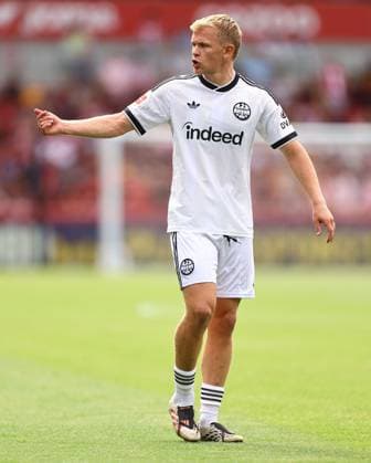 Jonathan Burkardt of Eintracht Frankfurt Brentford v Eintracht Frankfurt, Pre Season Friendly, Football, Gtech Community Stadium, London, UK - 15 Aug 2026London Gtech Community Stadium United Kingdom EDITORIAL USE ONLY No use with unauthorised audio, video, data, fixture lists, club league logos or live services. Online in-match use limited to 120 images, no video emulation. No use in betting, games or single club league player publications.  Copyright: xMichaelxZemanek Shutterstockx 17070130ce