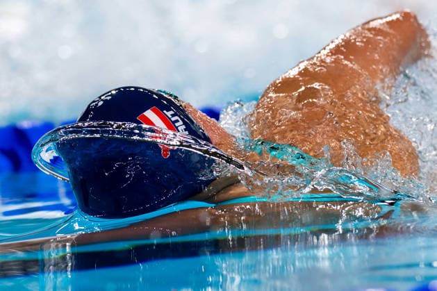 SWIMMING - EAC 2026 PARIS,FRANCE,15.AUG.26 - SWIMMING - European Aquatics Championships Paris 2026, 50m freestyle, women. Image shows Janina Falk (AUT).  GEPAxpictures xPhilippxBrem