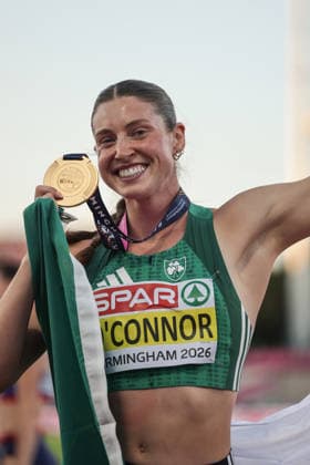2026 European Athletics Championships, Alexander Stadium, Birmingham, England 15 8 2026 Women™s Heptathlon - 800m Ireland™s Kate O™Connor celebrates after winning gold Kate O™Connor celebrates after winning gold 15 8 2026  Copyright: xx 0U6A6871
