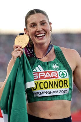 2026 European Athletics Championships, Alexander Stadium, Birmingham, England 15 8 2026 Women™s Heptathlon - 800m Ireland™s Kate O™Connor celebrates after winning gold Kate O™Connor celebrates after winning gold 15 8 2026  Copyright: xx 0U6A6873