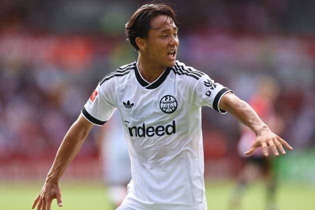 Keita Kosugi of Eintracht Frankfurt Brentford v Eintracht Frankfurt, Pre Season Friendly, Football, Gtech Community Stadium, London, UK - 15 Aug 2026London Gtech Community Stadium United Kingdom EDITORIAL USE ONLY No use with unauthorised audio, video, data, fixture lists, club league logos or live services. Online in-match use limited to 120 images, no video emulation. No use in betting, games or single club league player publications.  Copyright: xMichaelxZemanek Shutterstockx 17070130dg