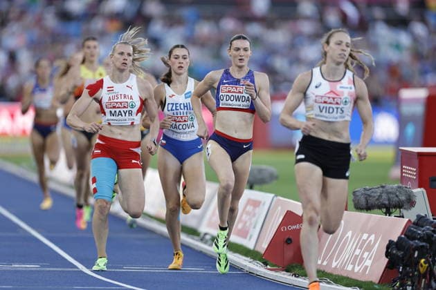 UK: 27th European Athletics Championships - Birmingham 2026, 15 August 2026 BIRMINGHAM, ENGLAND: August 15: Jade O™Dowda of Great Britain in the Women™s Heptathlon 800m during day five of the 27th European Athletics Championships at Alexander Stadium on August 15 2026 Photo by Ben Booth SportPix SIPA USA Birmingham Alexander Stadium West Midlands England Copyright: xBenxBoothx