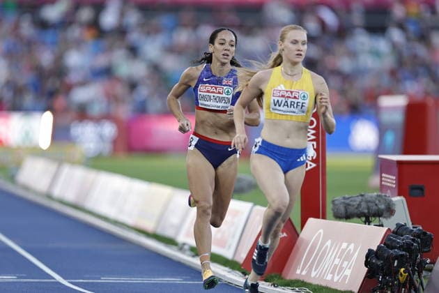 UK: 27th European Athletics Championships - Birmingham 2026, 15 August 2026 BIRMINGHAM, ENGLAND: August 15: Katarina Johnson-Thompson of Great Britain in the Women™s Heptathlon 800m during day five of the 27th European Athletics Championships at Alexander Stadium on August 15 2026 Photo by Ben Booth SportPix SIPA USA Birmingham Alexander Stadium West Midlands England Copyright: xBenxBoothx