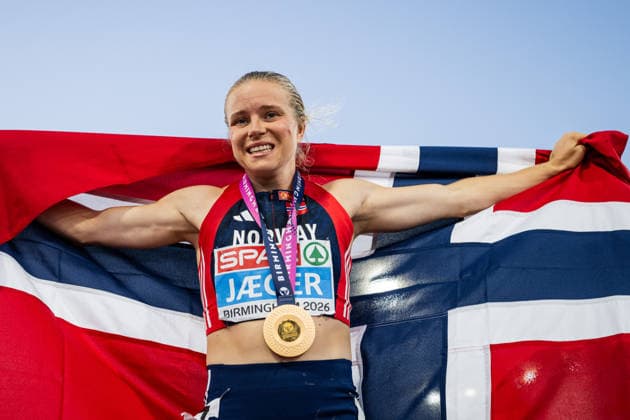 260815 Henriette Jaeger of Norway celebrates after women™s 400 meter final during day 6 of the 2026 European Athletics Championships on August 15, 2026 in Birmingham. Photo: Mathias Bergeld BILDBYRAN kod MB MT1071 friidrott athletics friidrett friidrotts-em em friidretts-em 2026 european athletics championships day 6 bbeng jubel *** August 15, 2026: Henriette Jaeger of Norway celebrates after the women’s 400-meter final on Day 6 of the 2026 European Athletics Championships in Birmingham. 2026 in Birmingham. Photo by Mathias Bergeld, BILDBYRAN, code MB MT1071. track and field, athletics, friidrett, friidrotts EM, 2026 European Athletics Championships, Day 6, BBENG, celebration  Copyright: MATHIASxBERGELD BB260815MB115