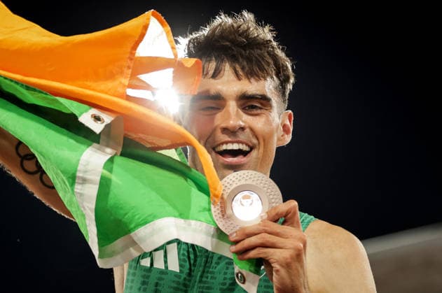 2026 European Athletics Championships, Alexander Stadium, Birmingham, England 15 8 2026 Men™s 1500m Final Ireland™s Andrew Coscoran celebrates winning a bronze medal Andrew Coscoran celebrates winning a bronze medal 15 8 2026  Copyright: xx 0U6A7424