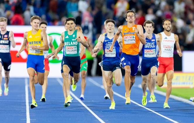 BIRMINGHAM - Stefan Nillessen in action during the 1500 meter final on the sixth day of the European Athletics Championships. IRIS VAN DEN BROEK ANP xVIxANPxSportx xxANPxIVx 565560695 originalFilename: 565560695.jpg