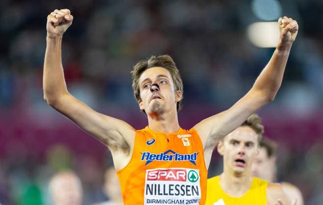 BIRMINGHAM - Stefan Nillessen after the 1500 meter final on the sixth day of the European Athletics Championships. IRIS VAN DEN BROEK ANP xVIxANPxSportx xxANPxIVx 565560882 originalFilename: 565560882.jpg